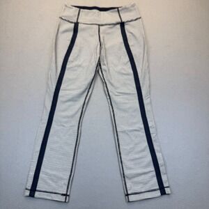 Lululemon Astro Crop Pants Size 6 Black White Gingham‎ Checkered Yoga Leggings